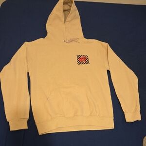 Men's Beige Hoodie with Graphic Detail